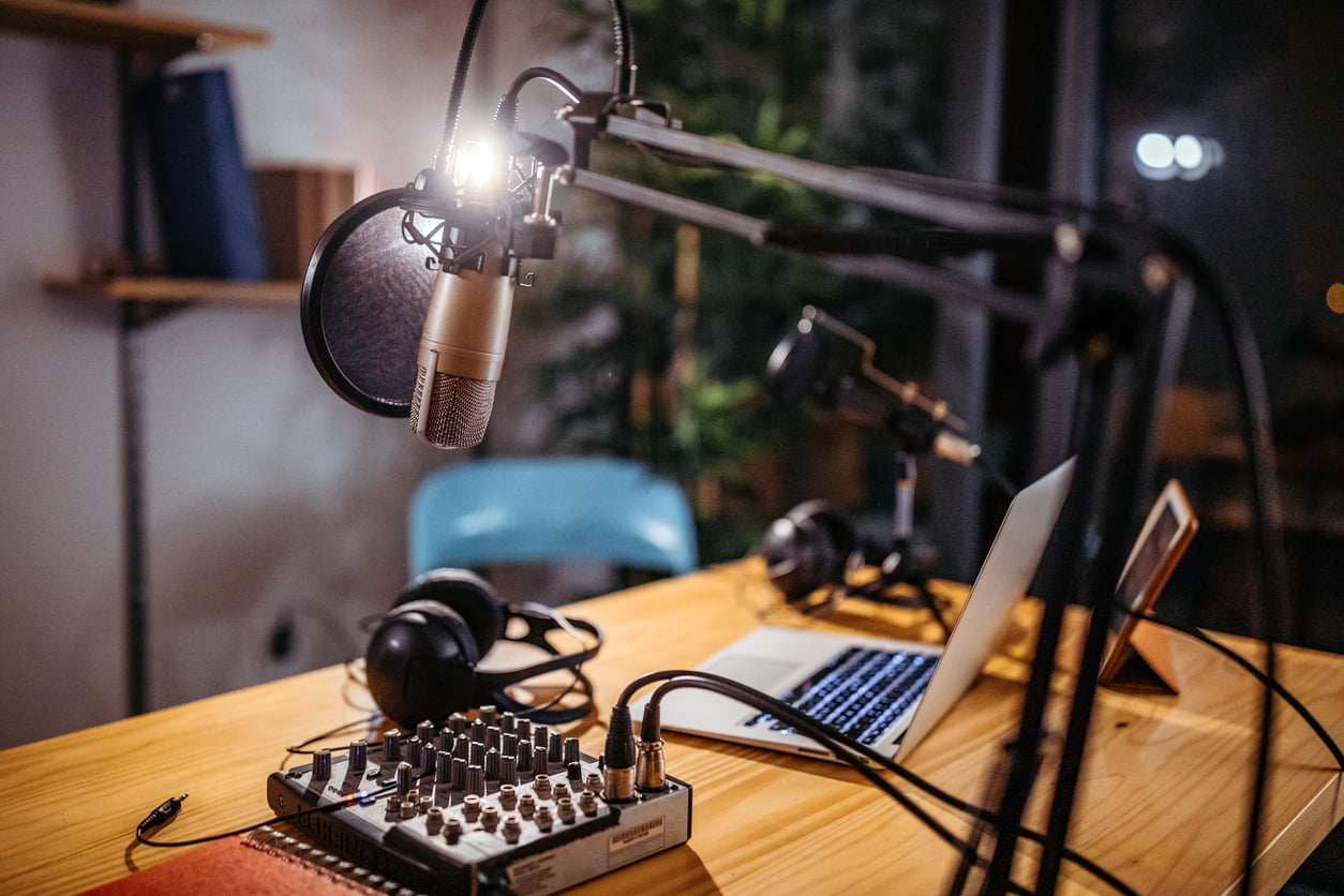 Microphone and studio equipment - Podcast studio